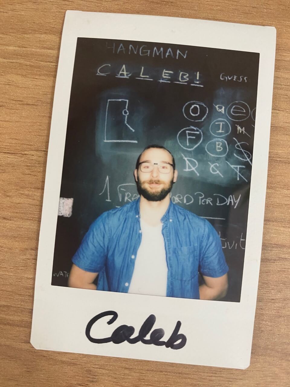 Caleb Chadwick - Staff polaroid