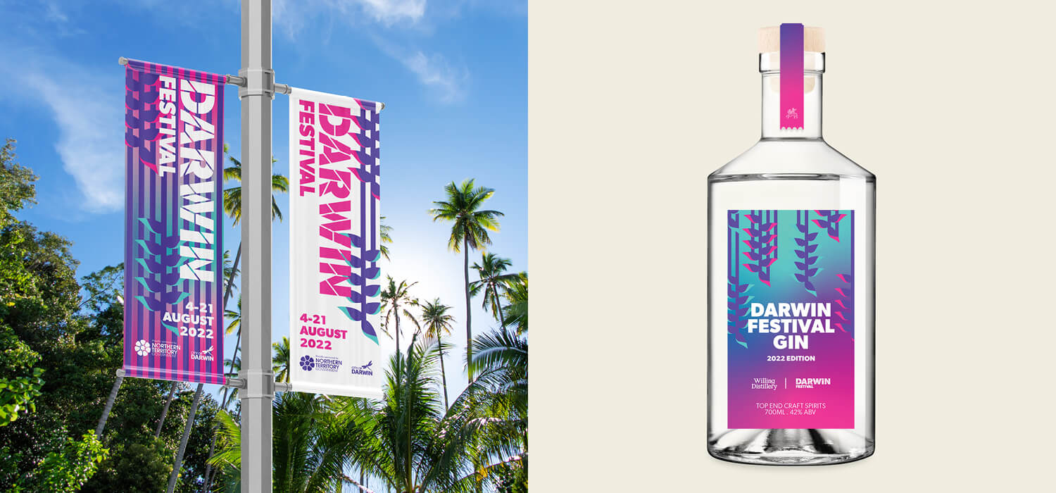 Darwin Festival gin - creative campaign by kwpx