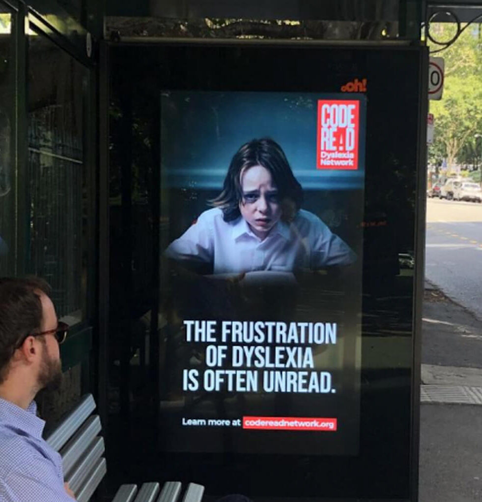 Code Red, read my frustration bus stop print ad