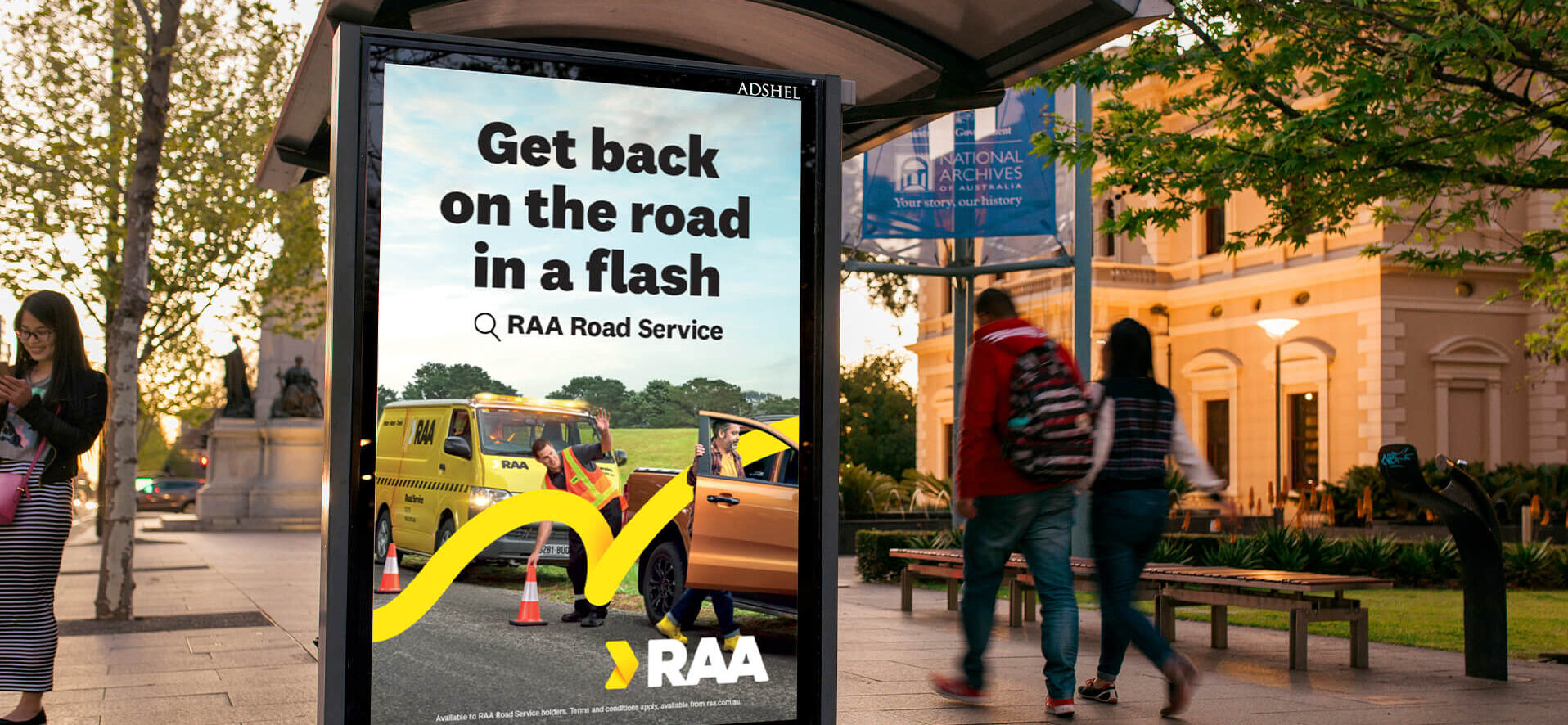 RAA - Birds and Bees bus stop print advertising