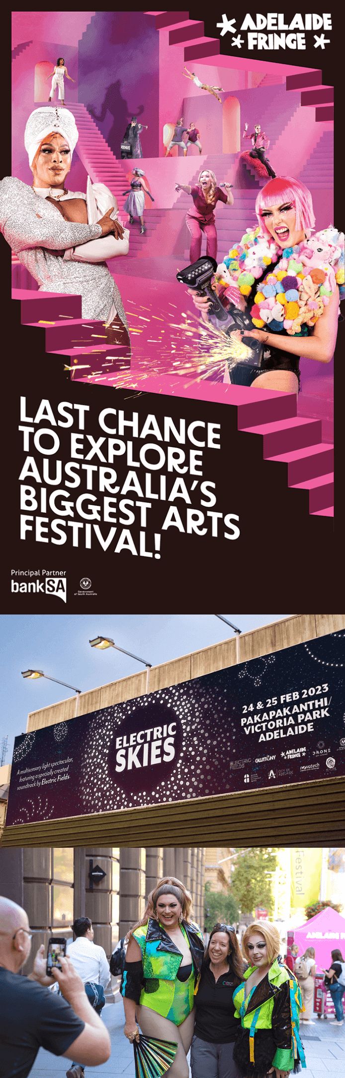 Print and display advertisement for Adelaide Fringe