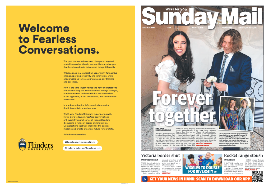 Media Services - Flinders University in the Sunday Mail